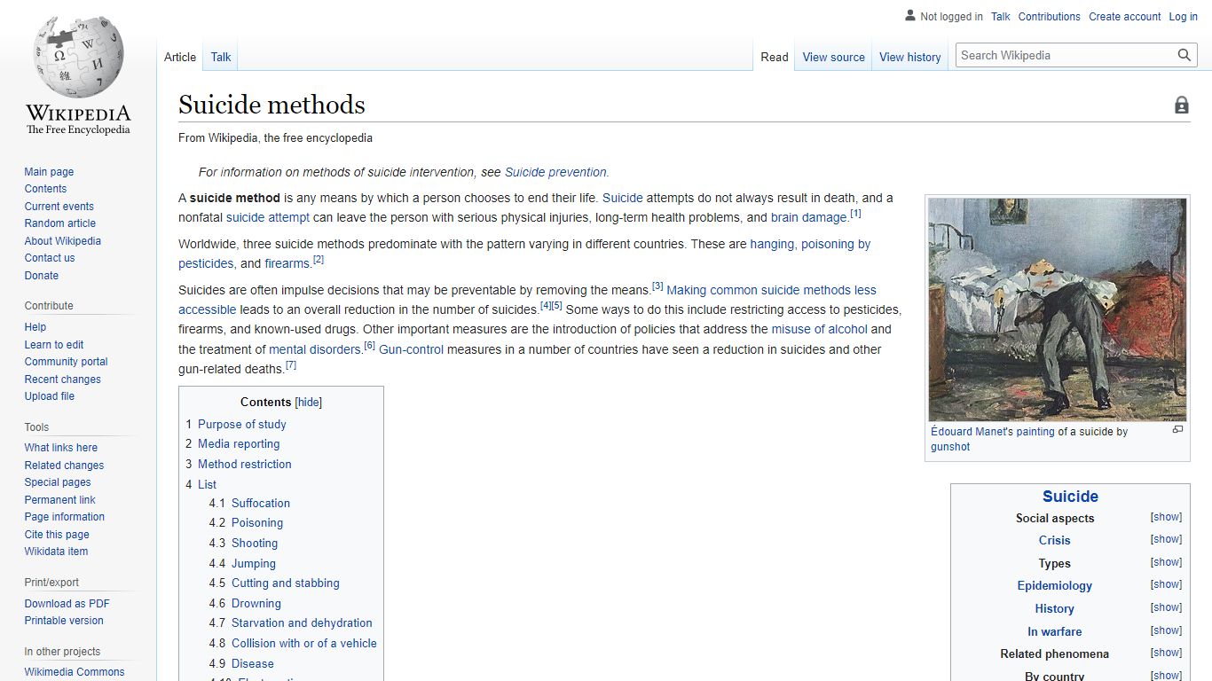 Suicide methods - Wikipedia